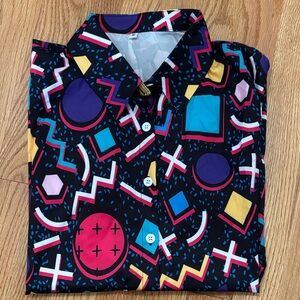 90s Party Women’s Shirt- Geometric Pattern